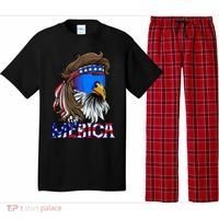 Merica Eagle Mullet Shirt American Flag USA Men 4th Of July Pajama Set thumb 0