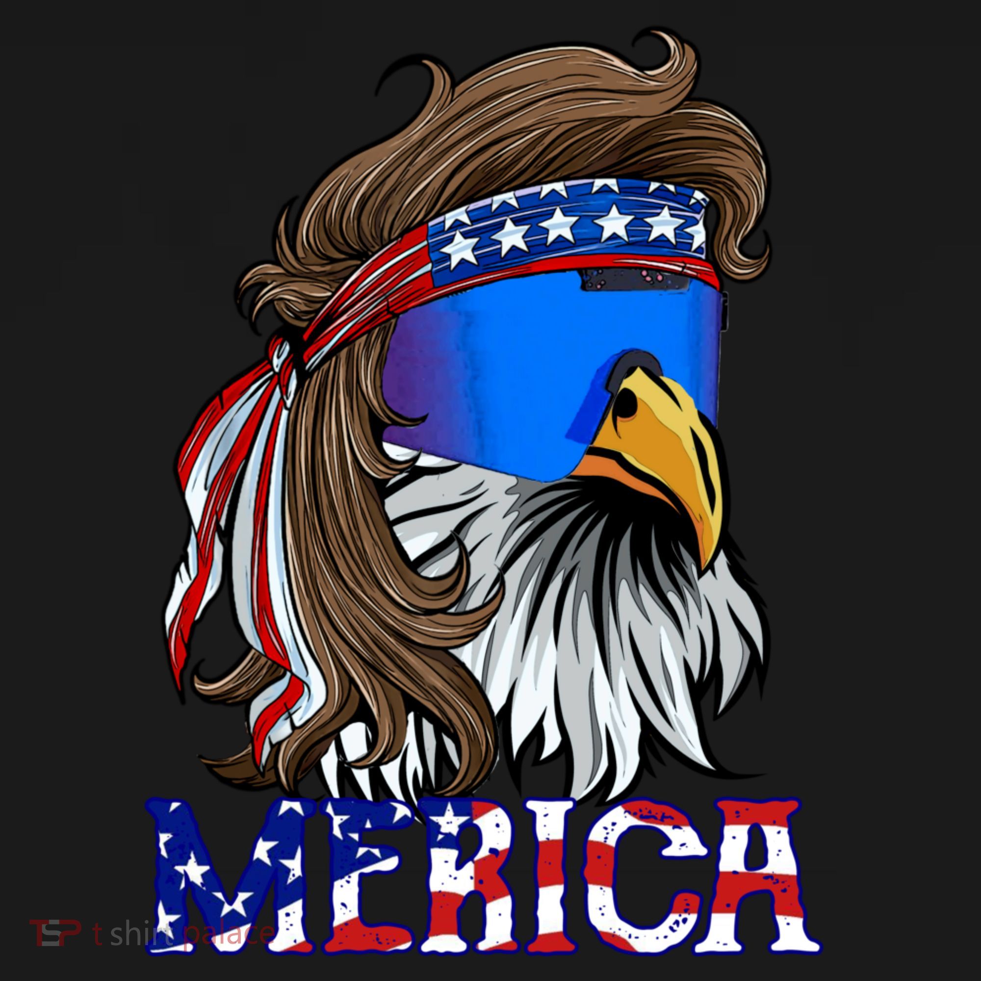Merica Eagle Mullet Shirt American Flag USA Men 4th Of July Women's Tank Top