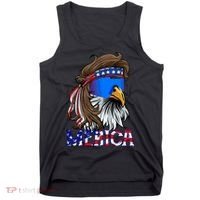 Merica Eagle Mullet Shirt American Flag USA Men 4th Of July Tank Top thumb 0