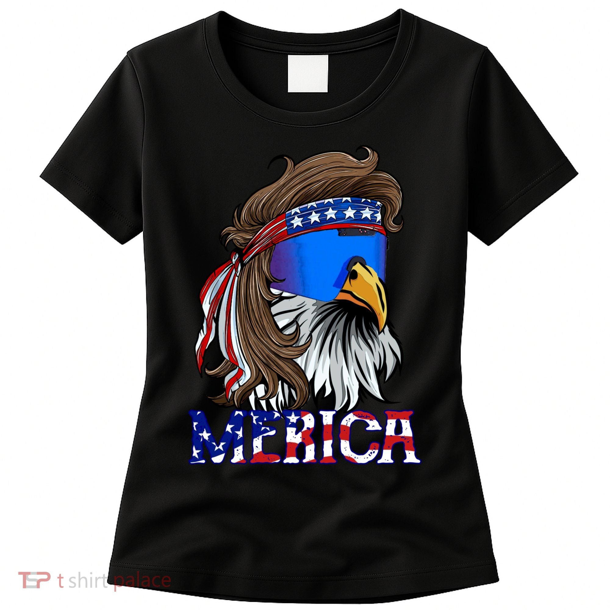 Merica Eagle Mullet Shirt American Flag USA Men 4th Of July Women's T-Shirt