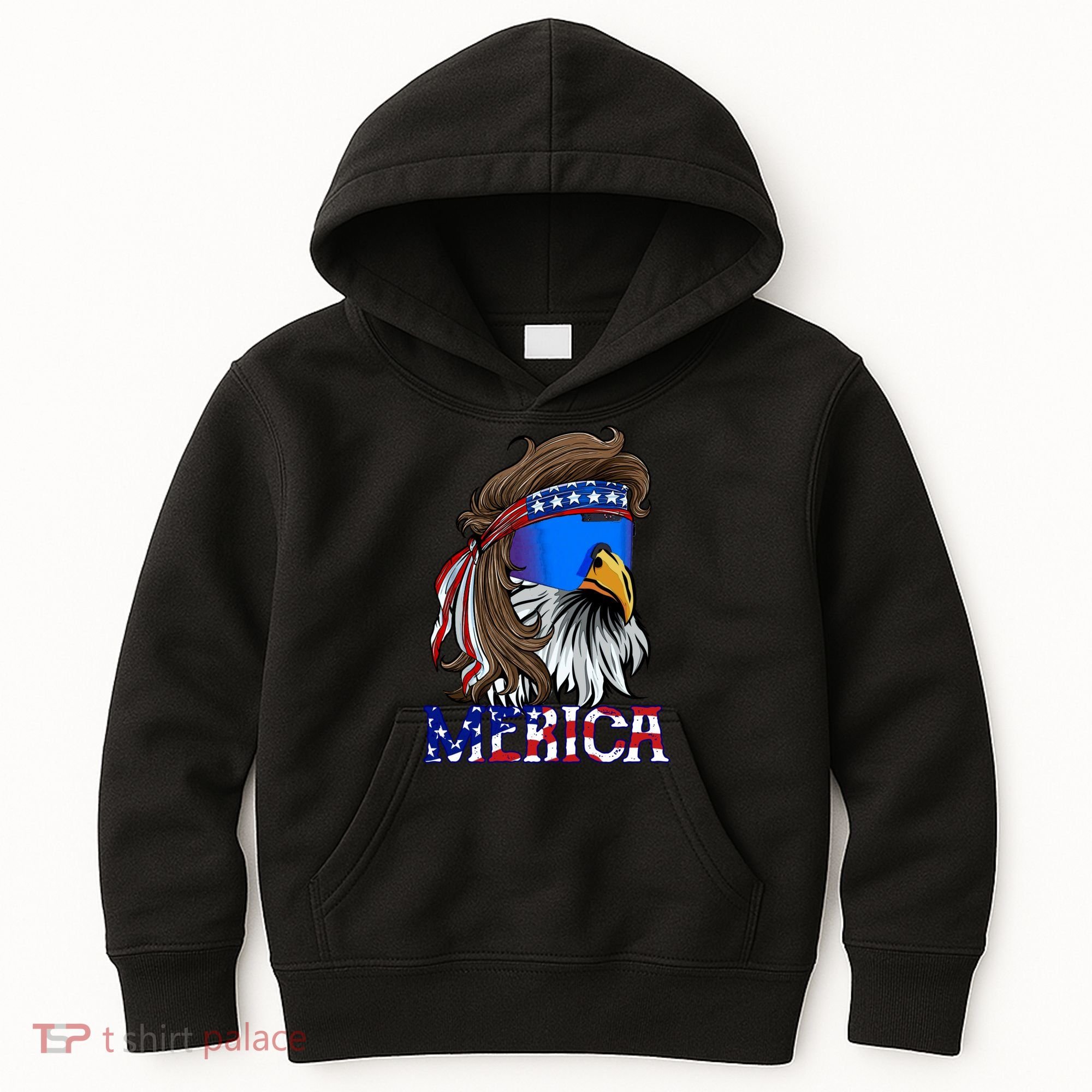 Merica Eagle Mullet Shirt American Flag USA Men 4th Of July Kids Hoodie