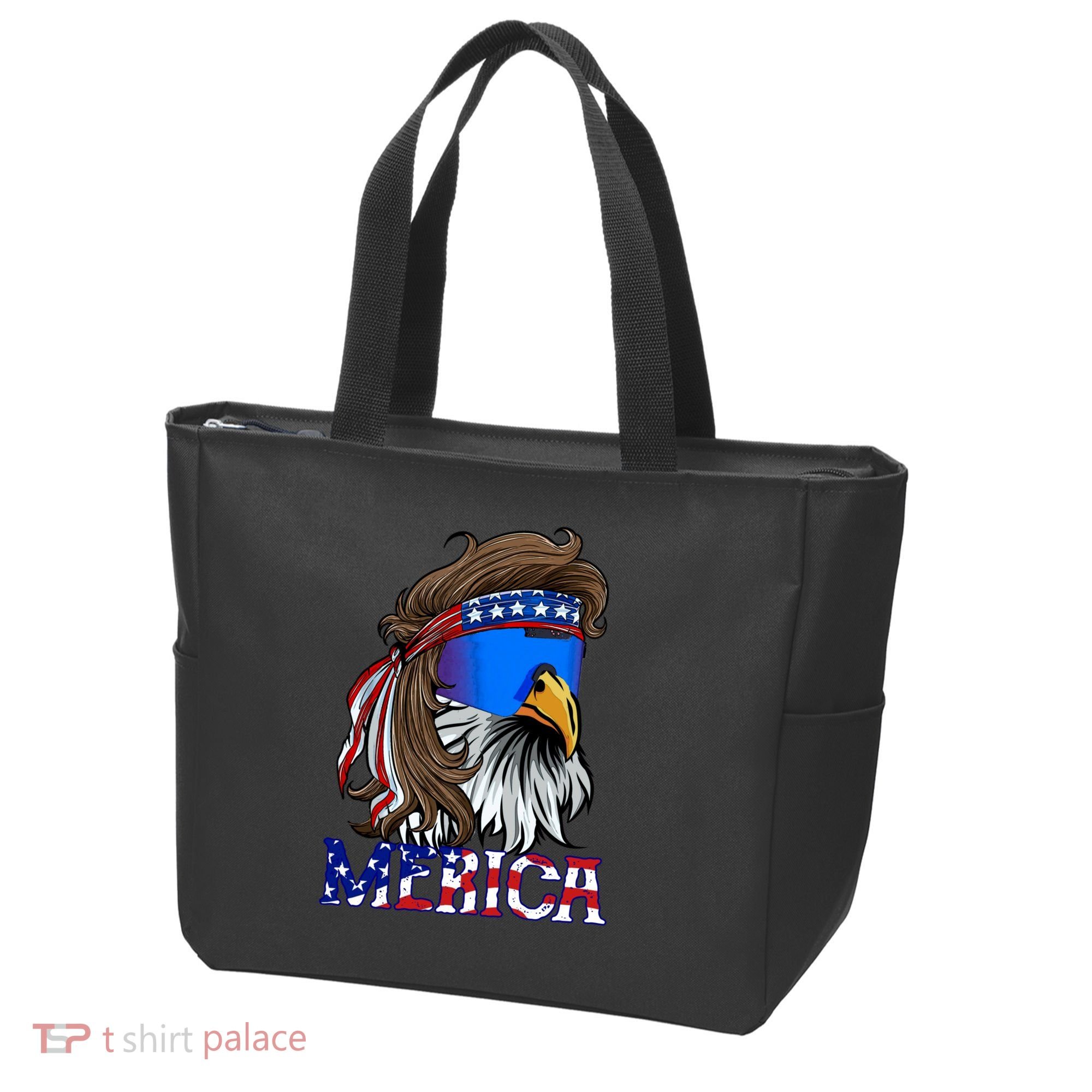 Merica Eagle Mullet Shirt American Flag USA Men 4th Of July Tote Bag