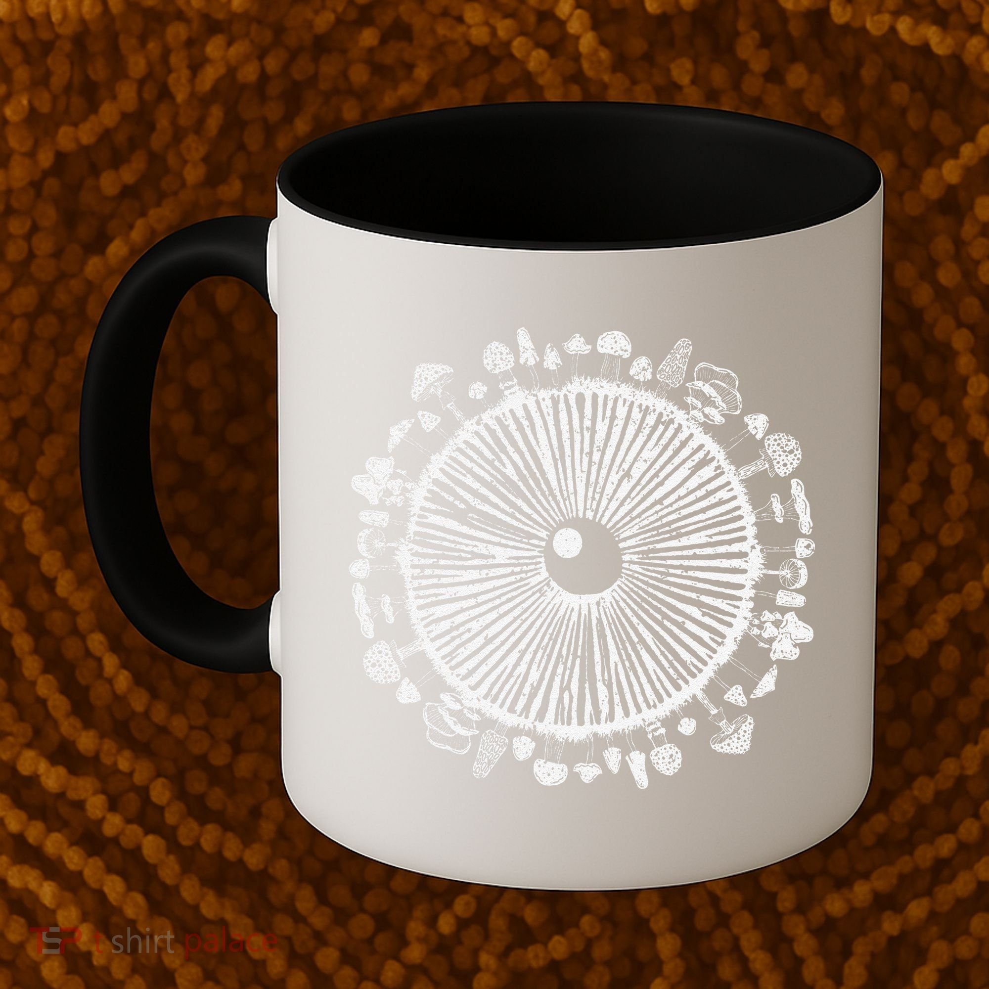 Mushroom Eye Mycology Foraging Magic Spore Print Graphic Coffee Mug