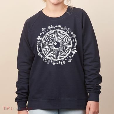 Mushroom Eye Mycology Foraging Magic Spore Print Graphic Women's Sweatshirt