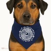 Mushroom Eye Mycology Foraging Magic Spore Print Graphic USA-Made Doggie Bandana thumb 1