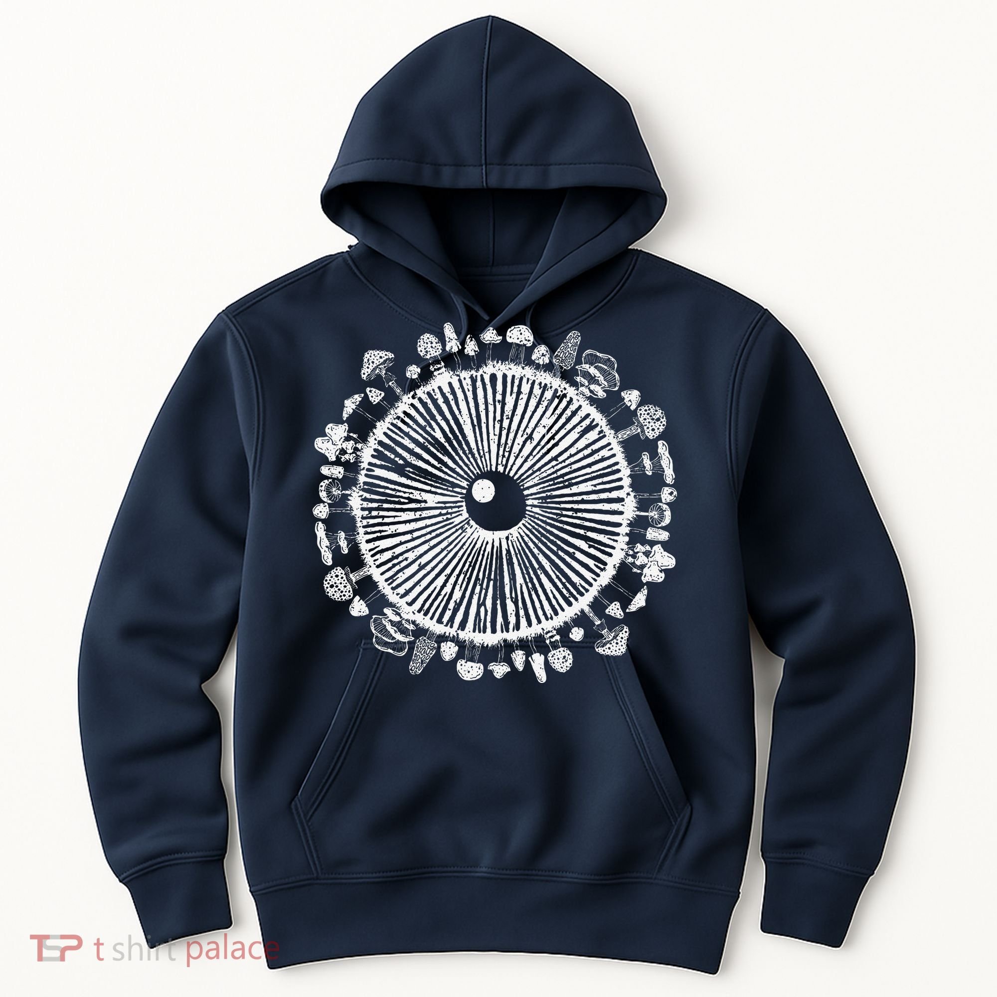 Mushroom Eye Mycology Foraging Magic Spore Print Graphic Hoodie