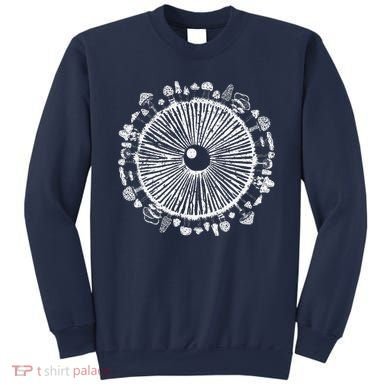 Mushroom Eye Mycology Foraging Magic Spore Print Graphic Sweatshirt