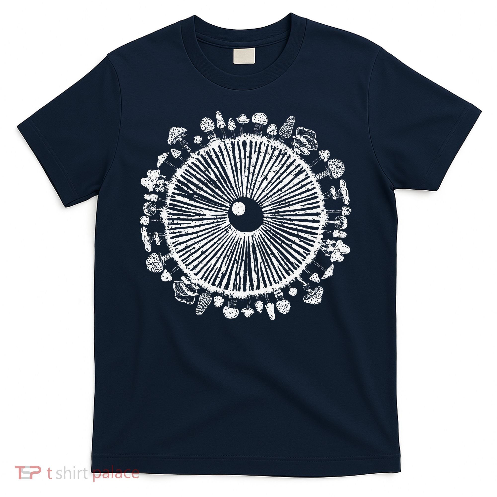 Mushroom Eye Mycology Foraging Magic Spore Print Graphic T-Shirt