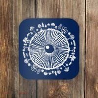 Mushroom Eye Mycology Foraging Magic Spore Print Graphic Coaster thumb 0