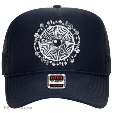 Mushroom Eye Mycology Foraging Magic Spore Print Graphic Hat