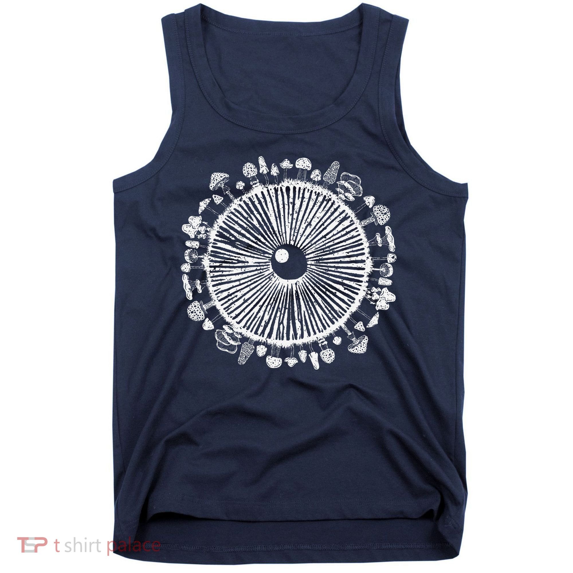 Mushroom Eye Mycology Foraging Magic Spore Print Graphic Tank Top