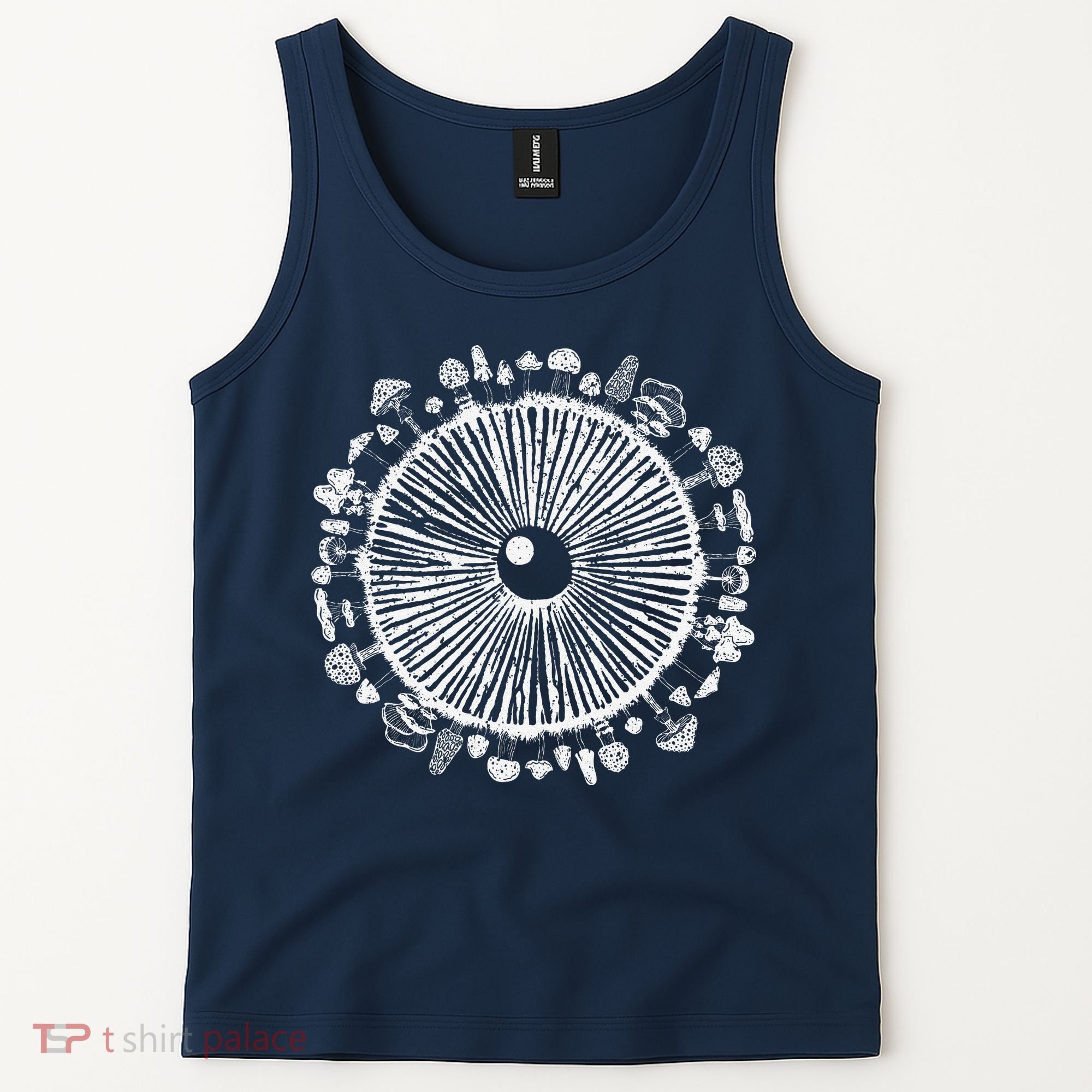 Mushroom Eye Mycology Foraging Magic Spore Print Graphic Tank Top