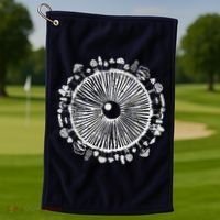 Mushroom Eye Mycology Foraging Magic Spore Print Graphic Golf Towel thumb 1