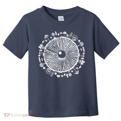 Mushroom Eye Mycology Foraging Magic Spore Print Graphic Toddler T-Shirt