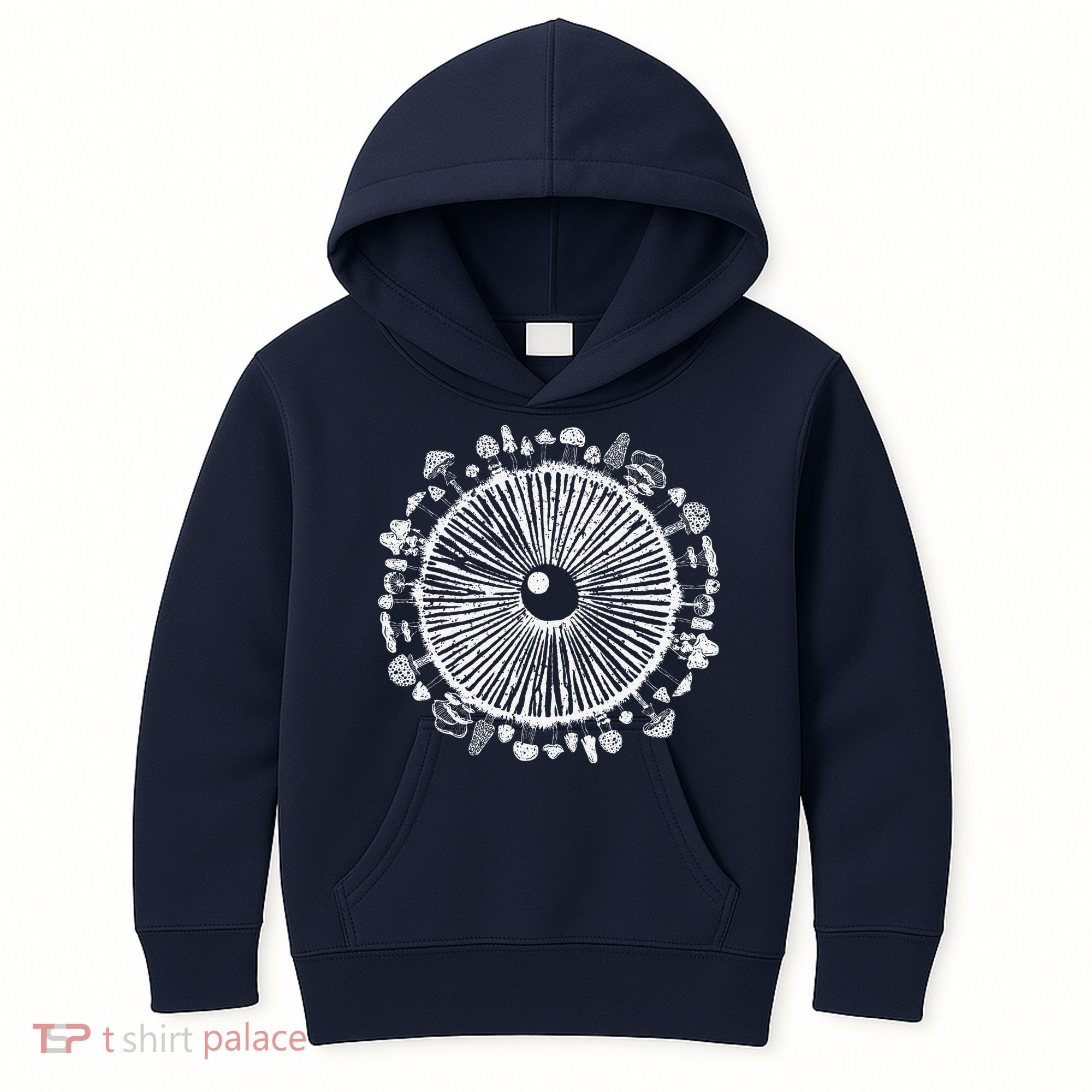 Mushroom Eye Mycology Foraging Magic Spore Print Graphic Kids Hoodie