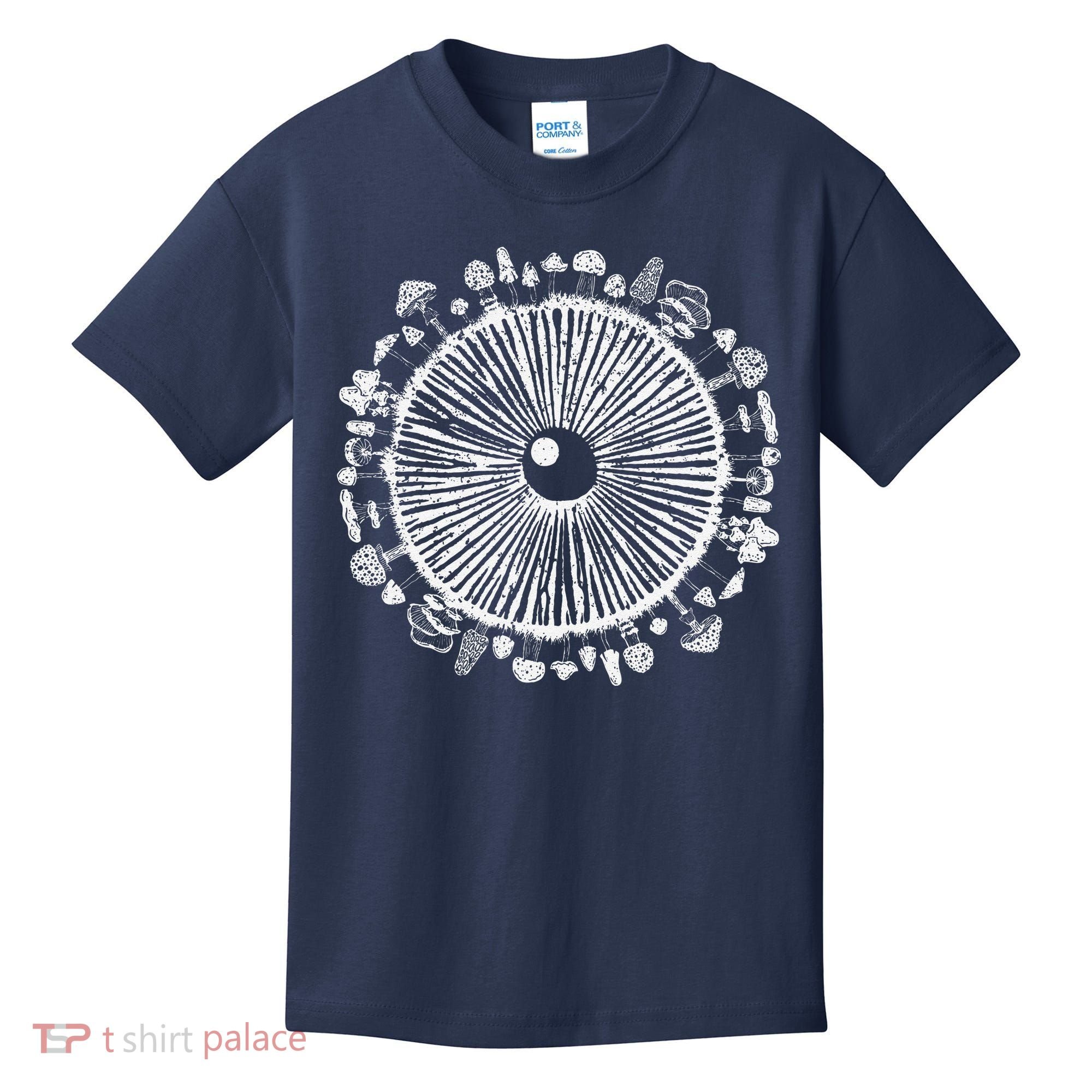 Mushroom Eye Mycology Foraging Magic Spore Print Graphic Kids T-Shirt