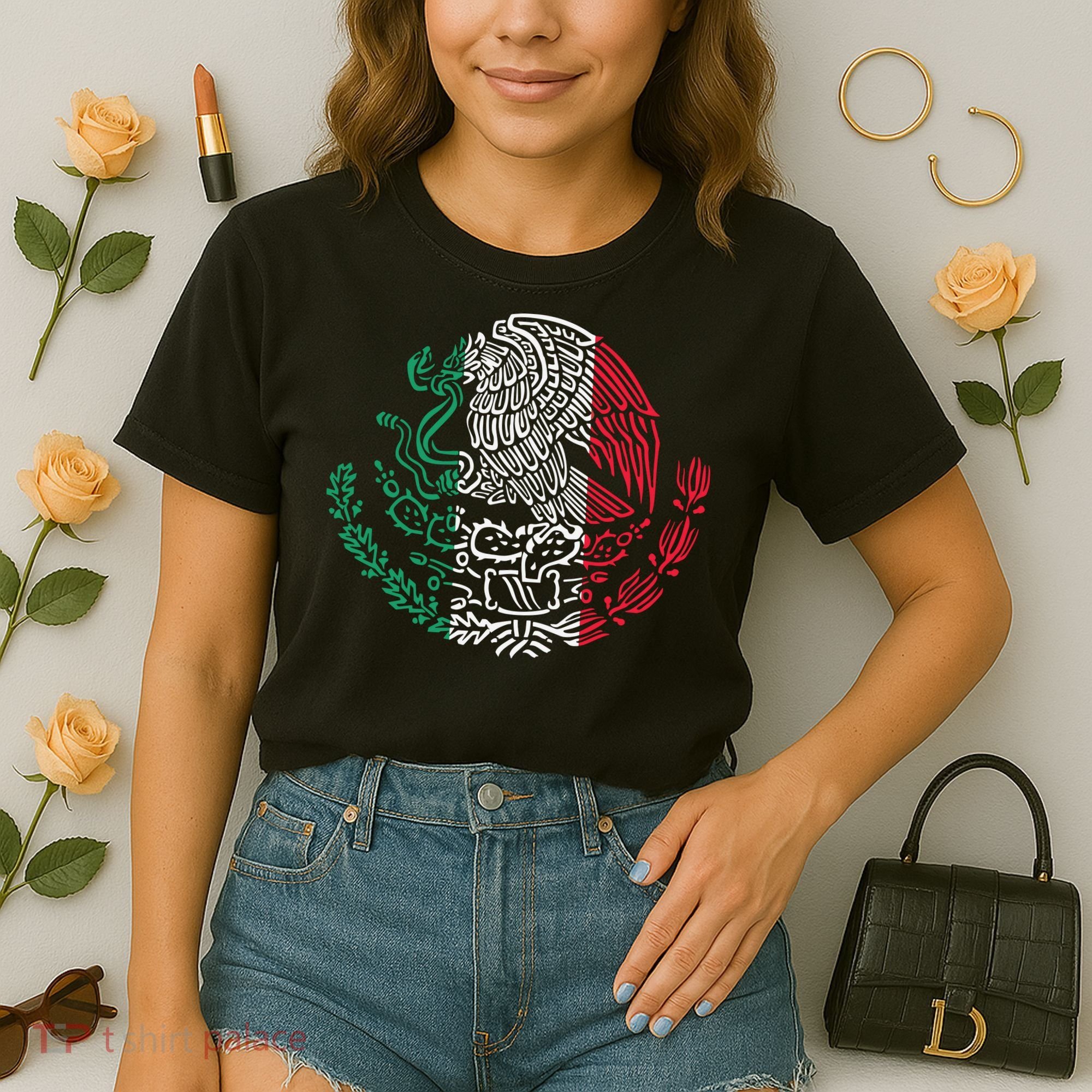 Mexican Eagle Mexico Flag Comfort Colors Boxy T-Shirt