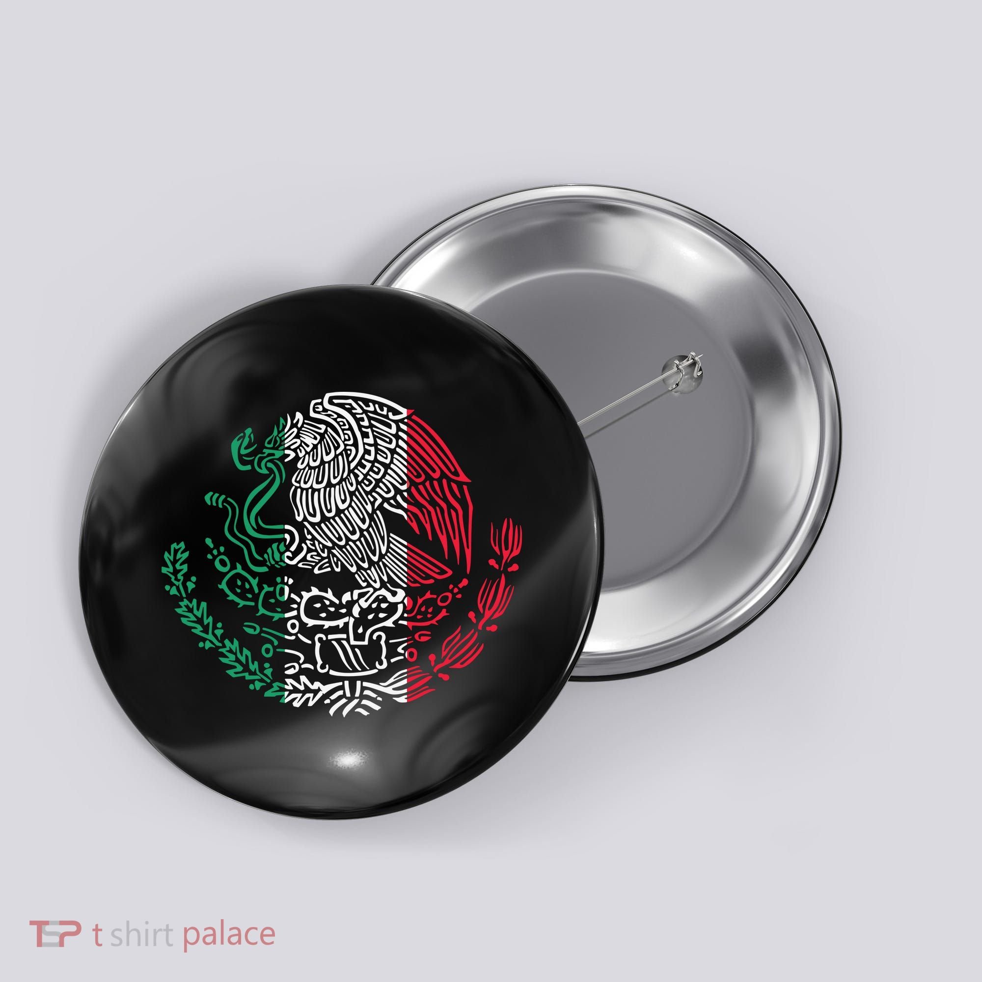 Mexican Eagle Mexico Flag Button