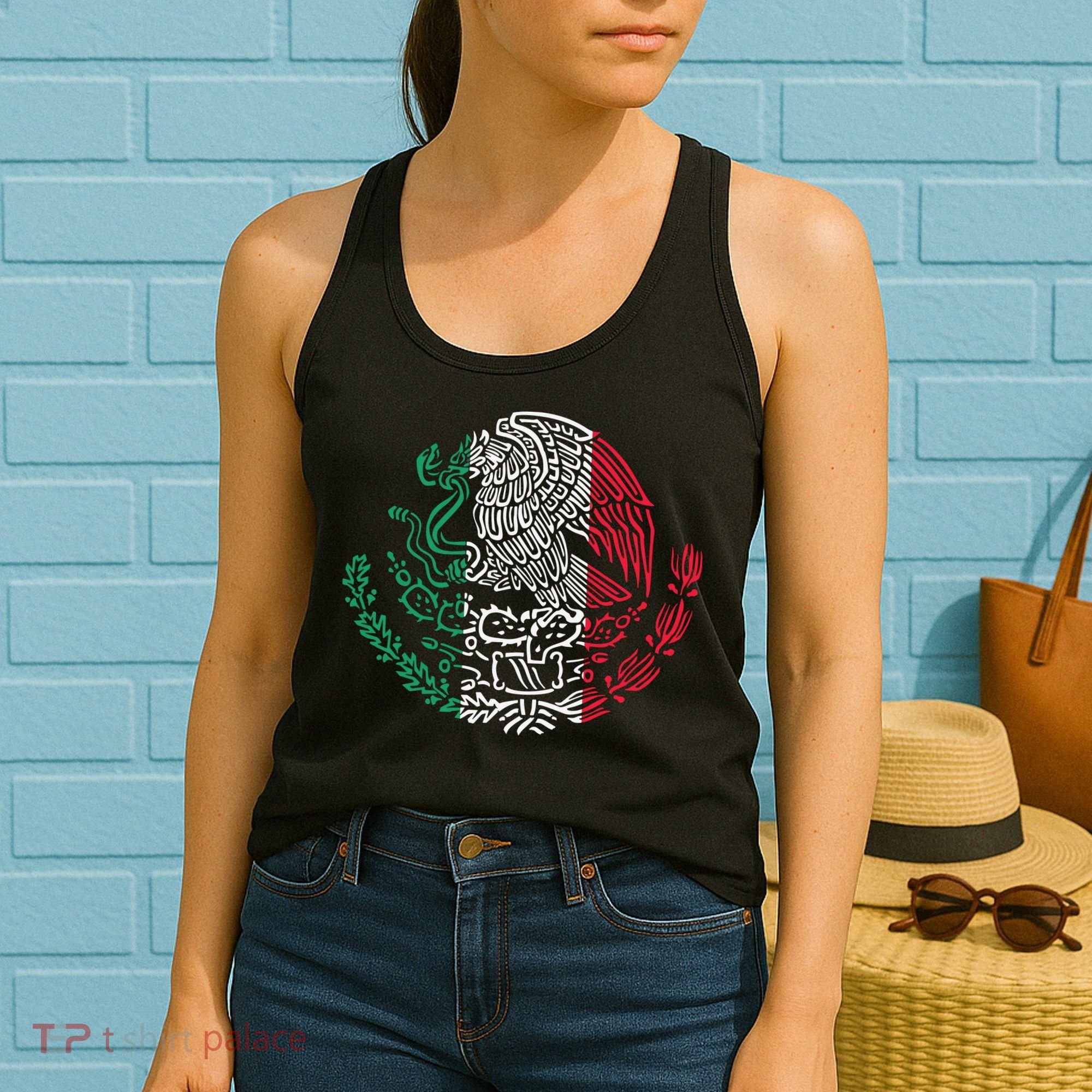 Mexican Eagle Mexico Flag Women's Tank Top
