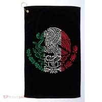 Mexican Eagle Mexico Flag Golf Towel thumb 0