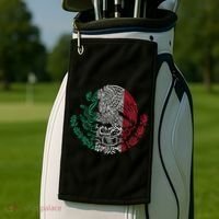 Mexican Eagle Mexico Flag Golf Towel thumb 2