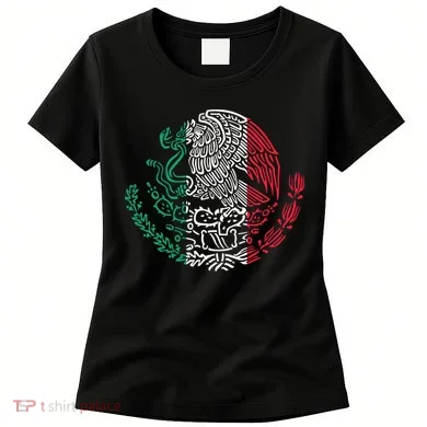 Mexican Eagle Mexico Flag Women's T-Shirt