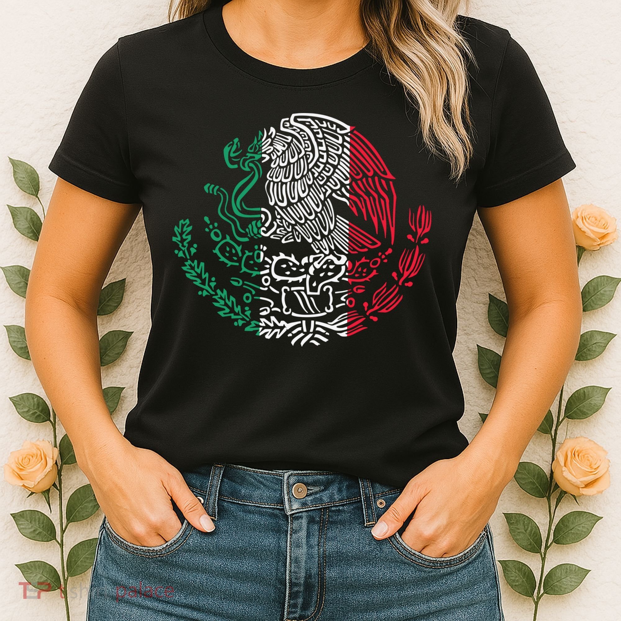 Mexican Eagle Mexico Flag Women's T-Shirt