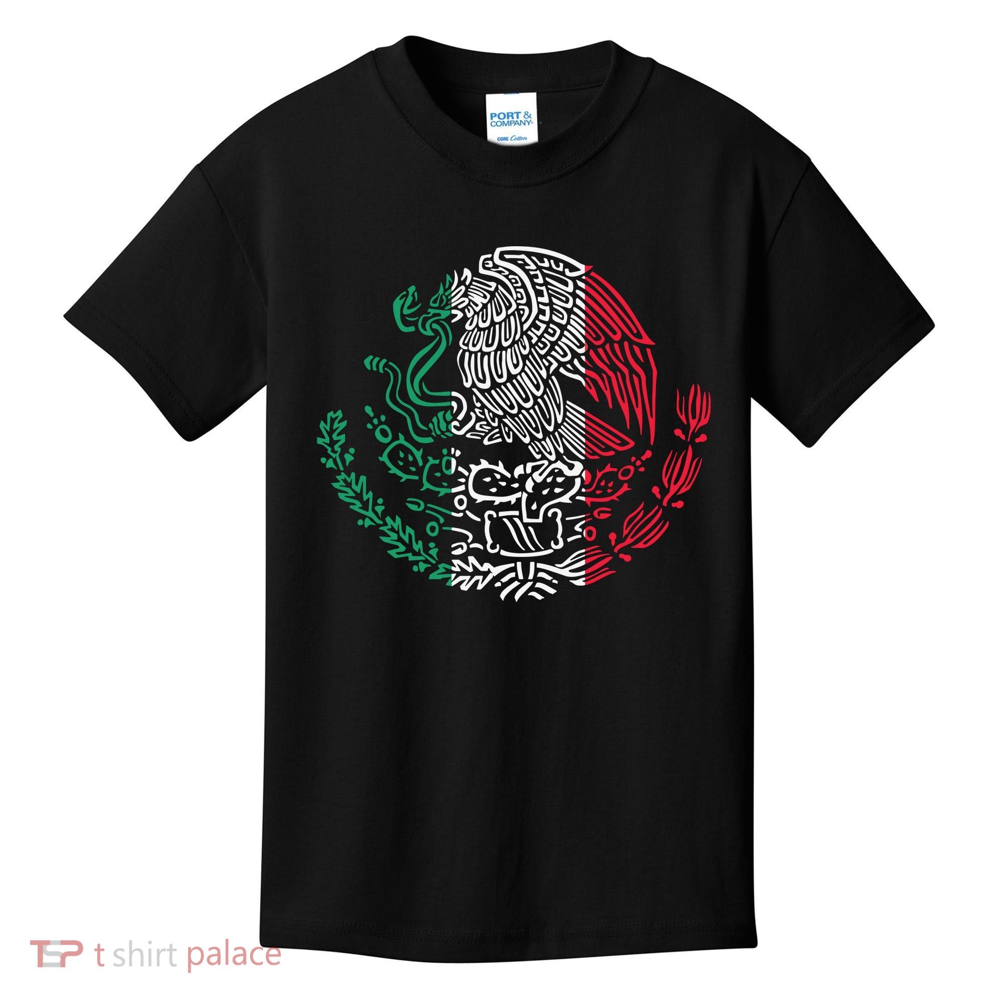 Mexican Eagle Mexico Flag Kids T-Shirt