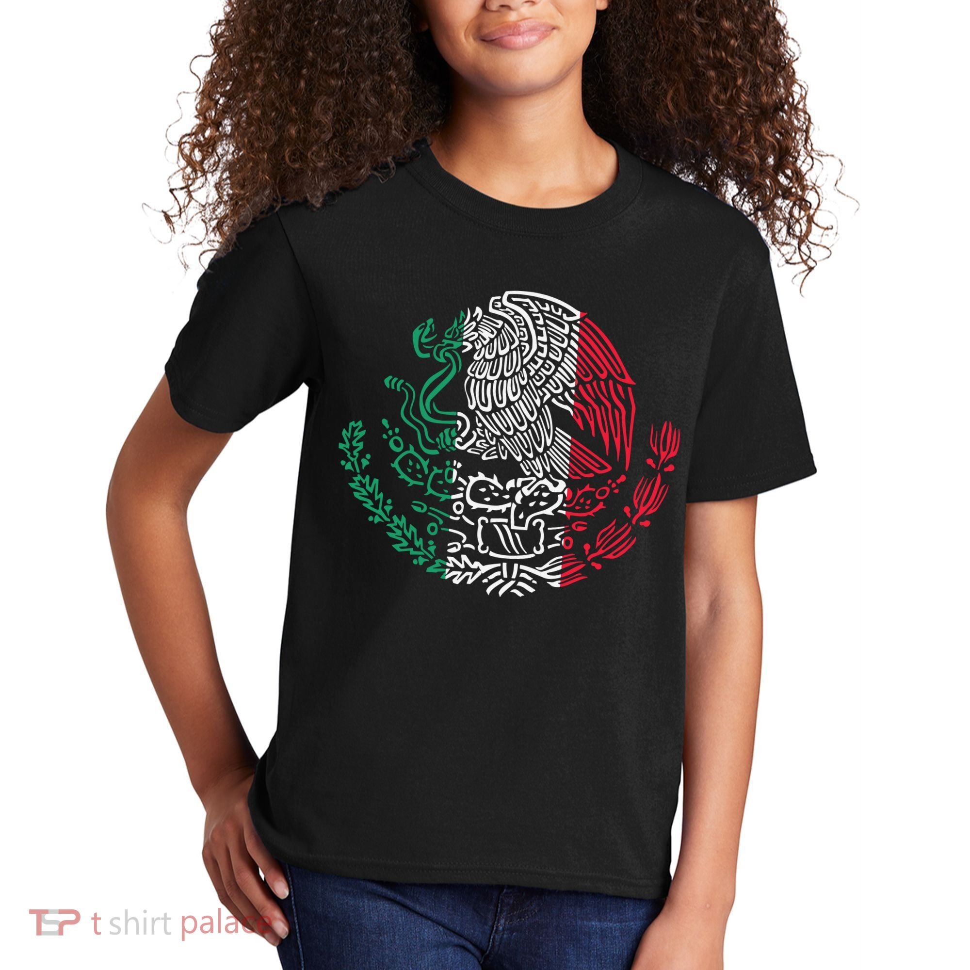 Mexican Eagle Mexico Flag Kids T-Shirt