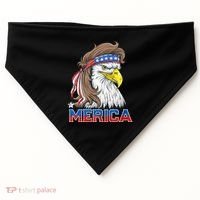 Merica Eagle Mullet 4th Of July American Flag Usa USA-Made Doggie Bandana thumb 0