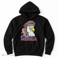 Merica Eagle Mullet 4th Of July American Flag Usa Hoodie thumb 0