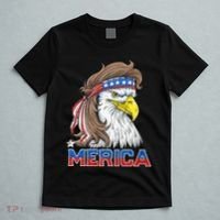 Merica Eagle Mullet 4th Of July American Flag Usa T-Shirt thumb 5