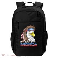 Merica Eagle Mullet 4th Of July American Flag Usa Backpack thumb 0