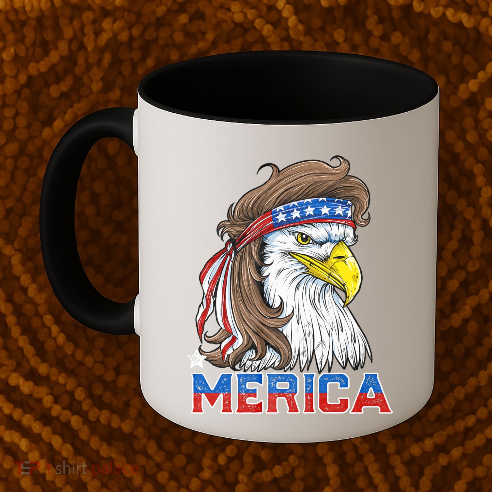 Merica Eagle Mullet 4th Of July American Flag Usa Coffee Mug
