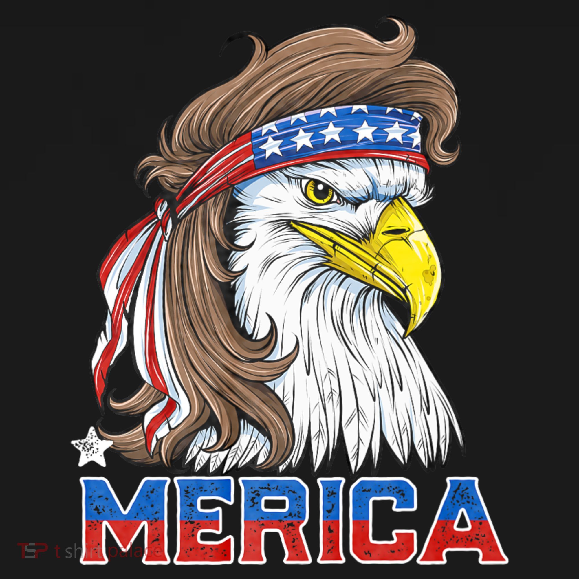 Merica Eagle Mullet 4th Of July American Flag Usa Women's Hoodie
