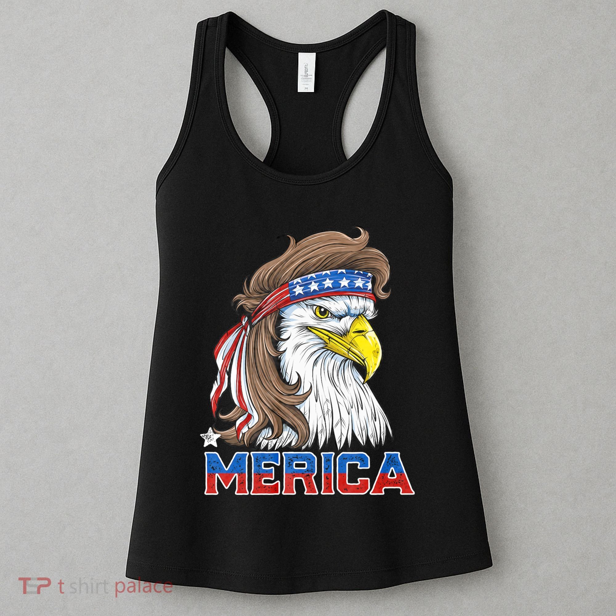 Merica Eagle Mullet 4th Of July American Flag Usa Women's Tank Top