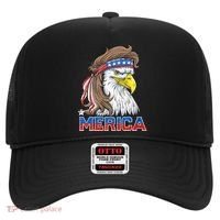 Merica Eagle Mullet 4th Of July American Flag Usa Hat thumb 0