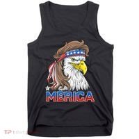 Merica Eagle Mullet 4th Of July American Flag Usa Tank Top thumb 0