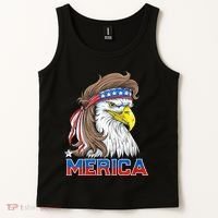 Merica Eagle Mullet 4th Of July American Flag Usa Tank Top thumb 2