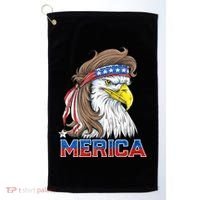 Merica Eagle Mullet 4th Of July American Flag Usa Golf Towel thumb 0