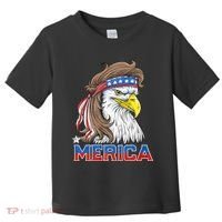 Merica Eagle Mullet 4th Of July American Flag Usa Toddler T-Shirt thumb 0
