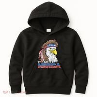 Merica Eagle Mullet 4th Of July American Flag Usa Kids Hoodie thumb 0