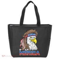 Merica Eagle Mullet 4th Of July American Flag Usa Tote Bag thumb 0