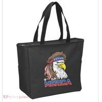 Merica Eagle Mullet 4th Of July American Flag Usa Tote Bag thumb 2