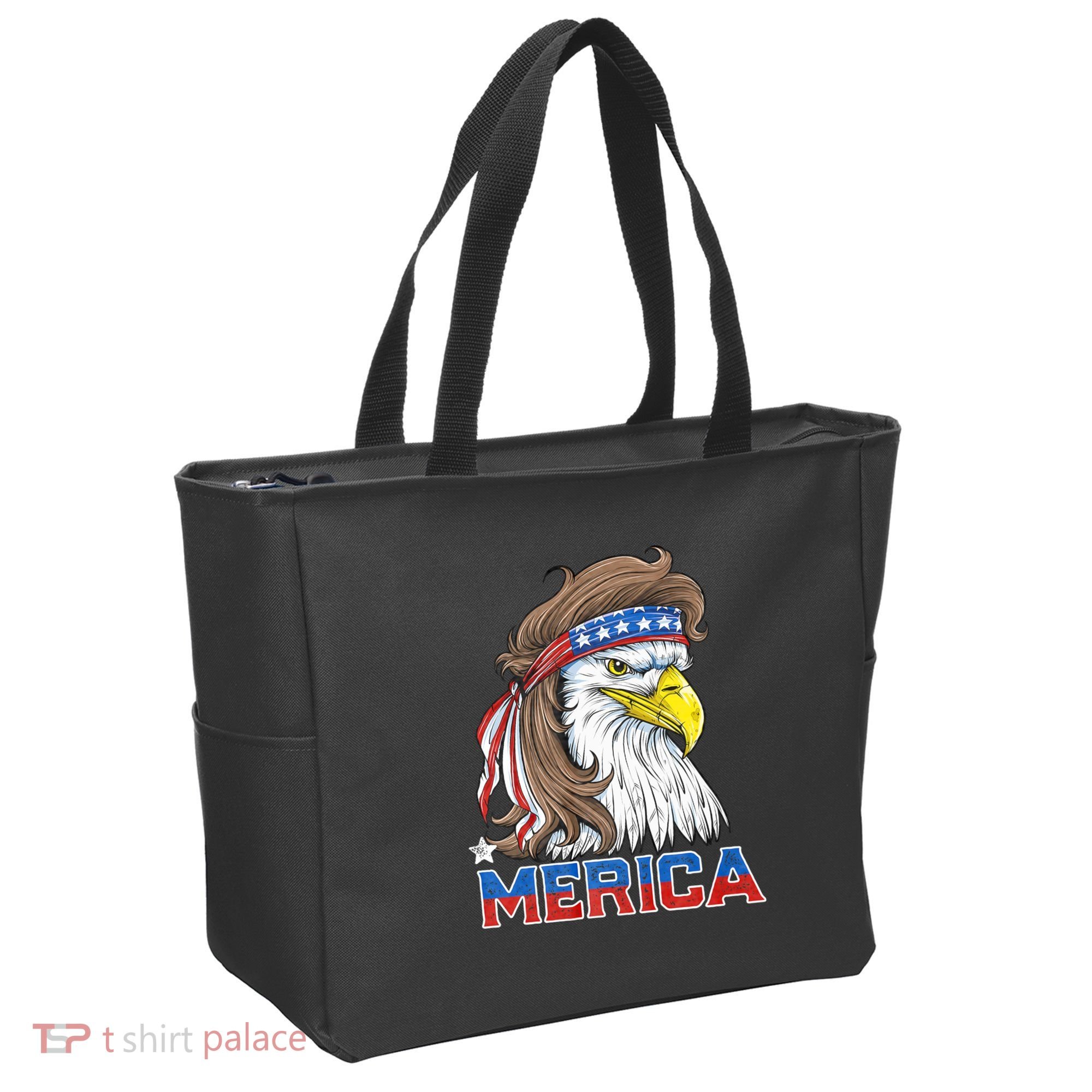 Merica Eagle Mullet 4th Of July American Flag Usa Tote Bag