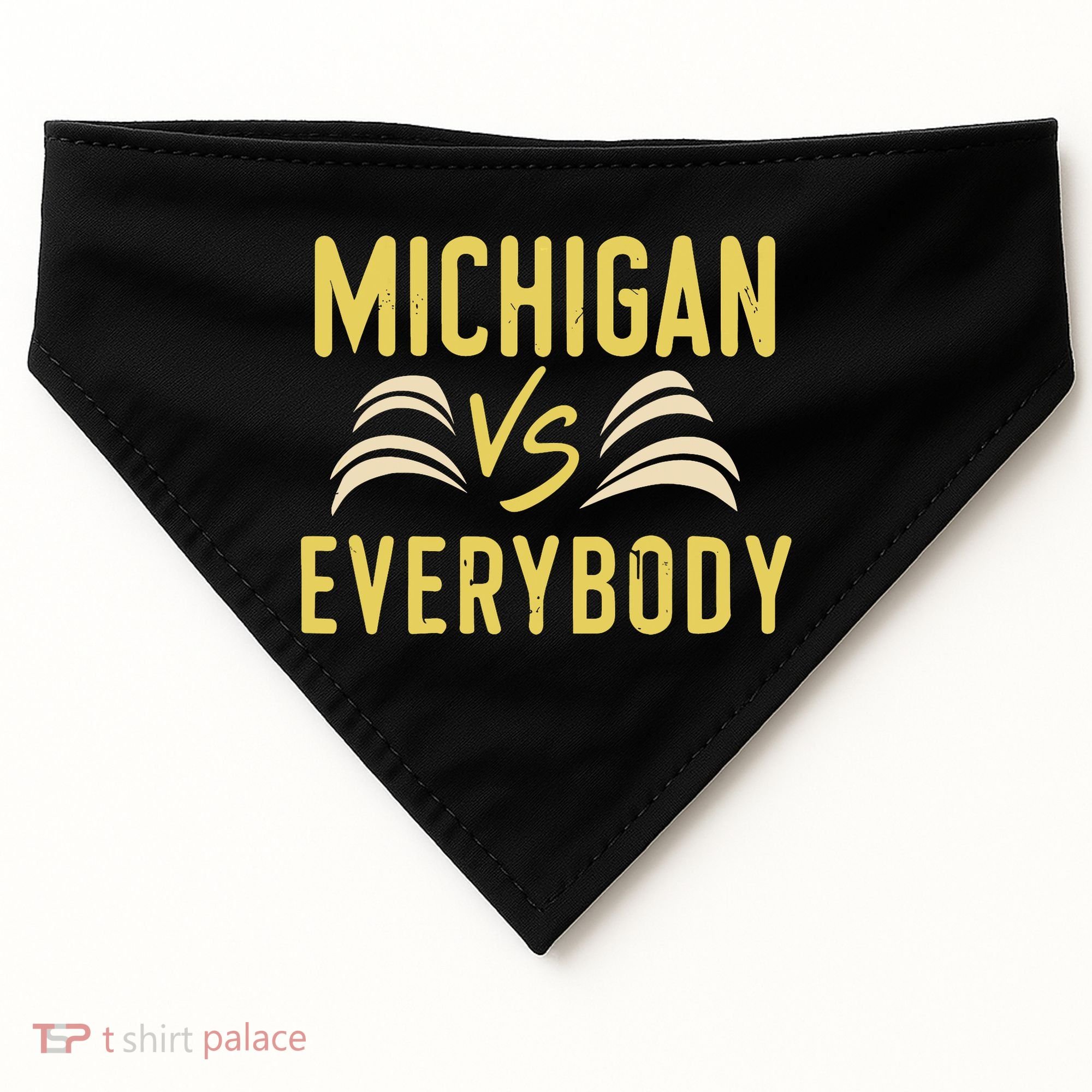 Michigan Everybody Michigan Vs Versus Against Everyone USA-Made Doggie Bandana