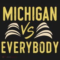 Michigan Everybody Michigan Vs Versus Against Everyone Hoodie thumb 2