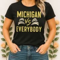 Michigan Everybody Michigan Vs Versus Against Everyone Women's T-Shirt thumb 2
