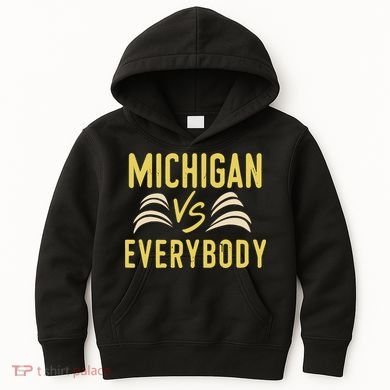 Michigan Everybody Michigan Vs Versus Against Everyone Kids Hoodie