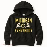 Michigan Everybody Michigan Vs Versus Against Everyone Kids Hoodie thumb 0
